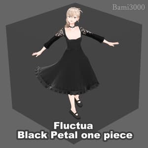 Fluctua対応 Black Petal one piece