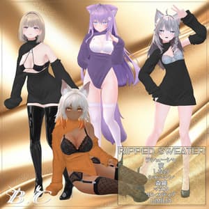 【VRC想定】ripped sweater