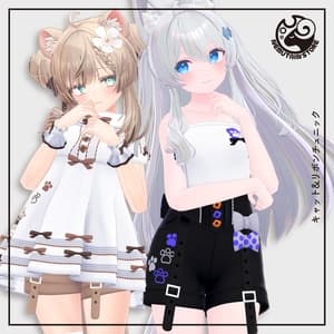 【複数アバター対応・衣装】キャット&リボンチュニック v1.44