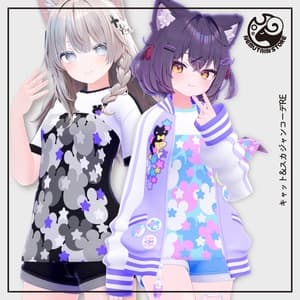 【複数アバター対応・衣装】キャット&スカジャンコーデRE v1.10