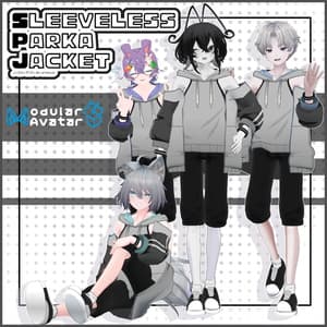 【+Head対応】sleeveless parka jacket