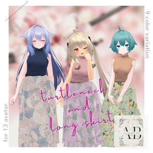【13アバター対応】タートルネック&ロングスカート