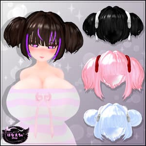 Baby Twintails Hairstyle ベビーツインテール ヘアスタイル 3D Model Unitypackage VRChat