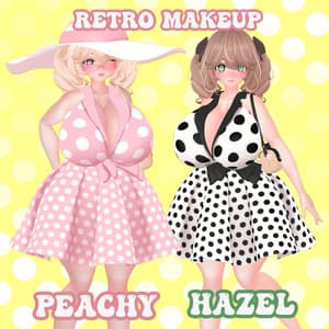 「ダリア」Retro Makeup Texture VRChat レトロ 化粧 テクスチャ