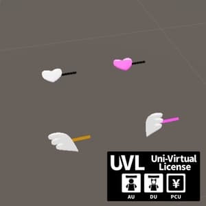 【VRC想定】天使セウ イメージヘアピン【3Dモデル】
