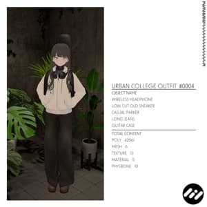 【3アバター対応】Urban College Outfit #0004