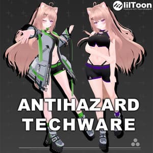 【37アバター対応】「ANTIHAZARD」テックウェア【VRChat向け】