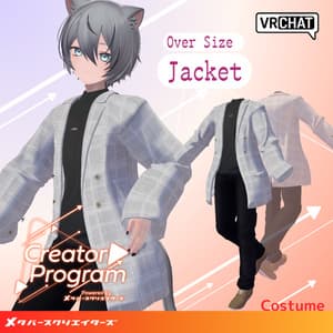 Spring Check Oversize Jacket Fullset - VRChat Men's Clothing/ CP5