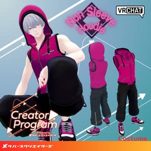 Sleeveless Hoodie Set - VRChat Men's Clothing / CP5