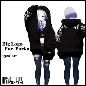 Big Logo Fur parka & Boa Cardigan