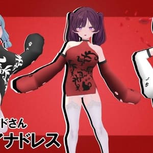 サタリナ族のメイドさん用 猫手チャイナドレス