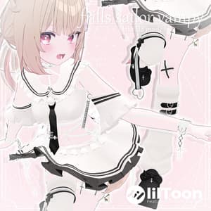 【11アバター対応】Frills sailor vampy【VRChat想定】