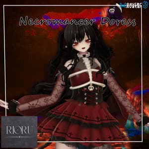 【8アバター対応】ネクロマンサードレスNecromancer Doress【MA対応】ペットギミック付き