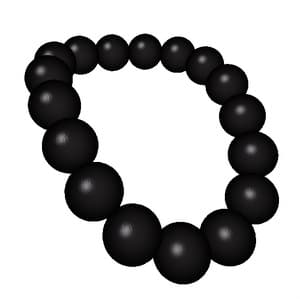 VRC Wooden Black Beeds Necklace 木製の黒いビーズネックレス